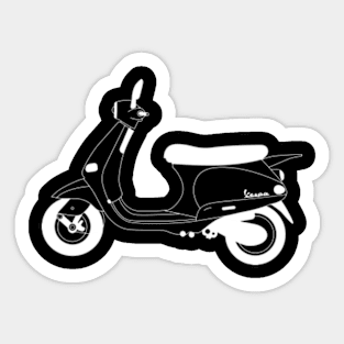 Vespa ET2/ET4 White Outline Sticker